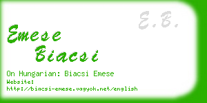 emese biacsi business card